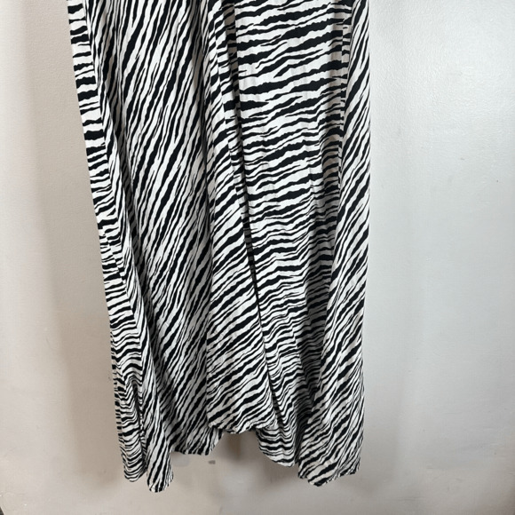 Faithfull The Brand Marie Louise Midi Dress Blance Zebra Animal Print Size US 2 - Picture 11 of 16